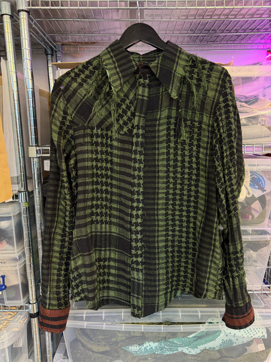 KEFFIYEH SHIRT - FOREST